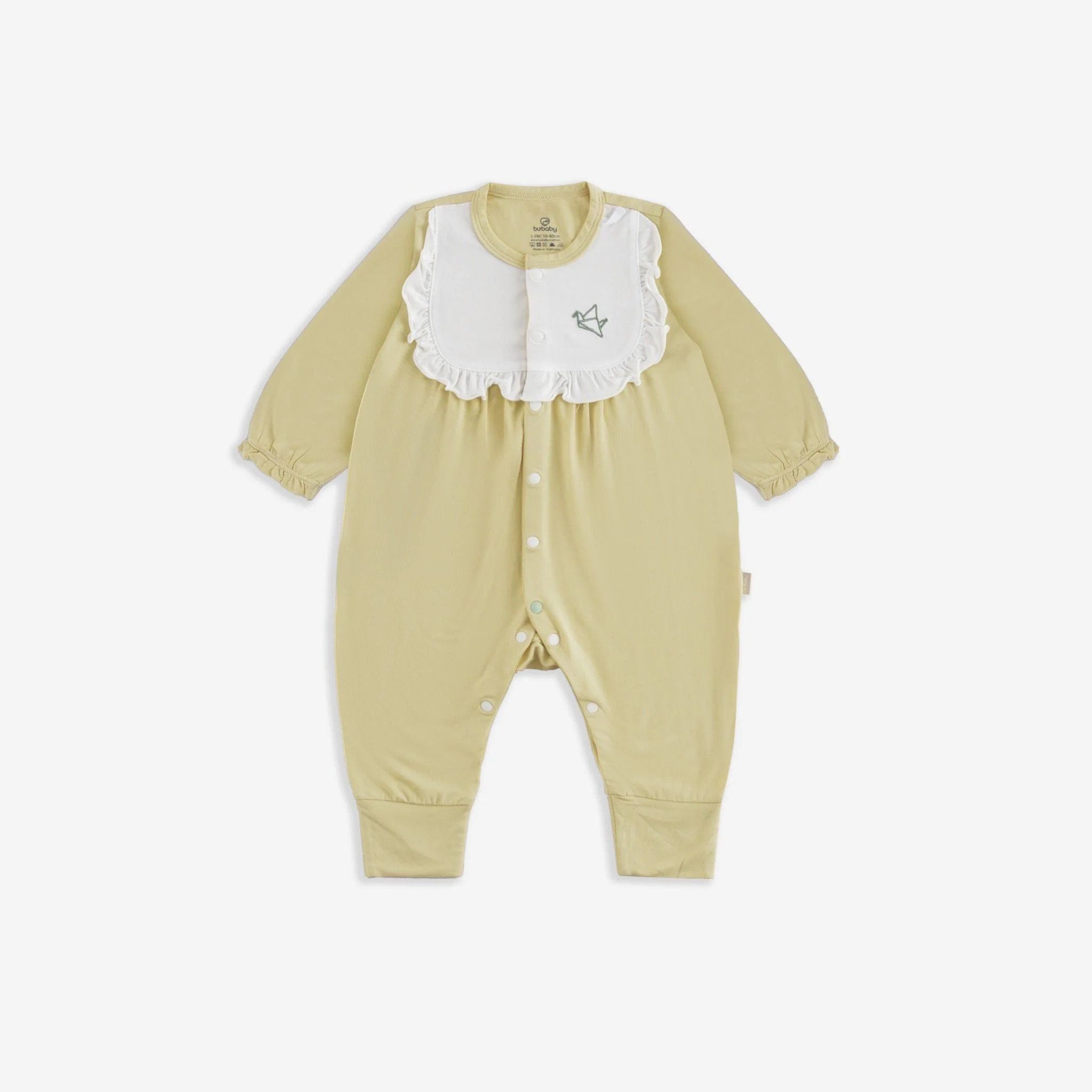 Body Bubaby Dài Tay Cài Giữa Bèo Ngực Bambus Gami