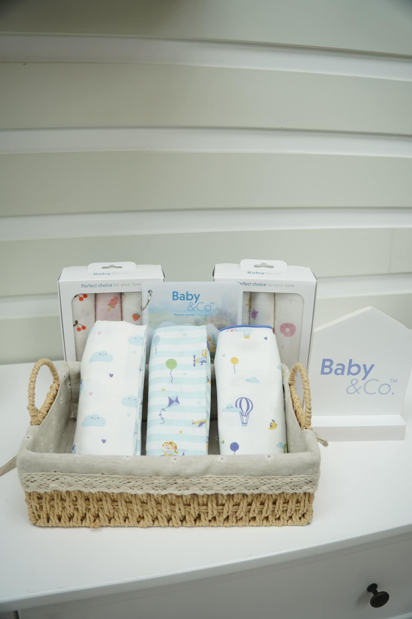 Set 3 Khăn Đa Năng Nursing Cloth cho bé Baby&Co. ( 76x76 cm)