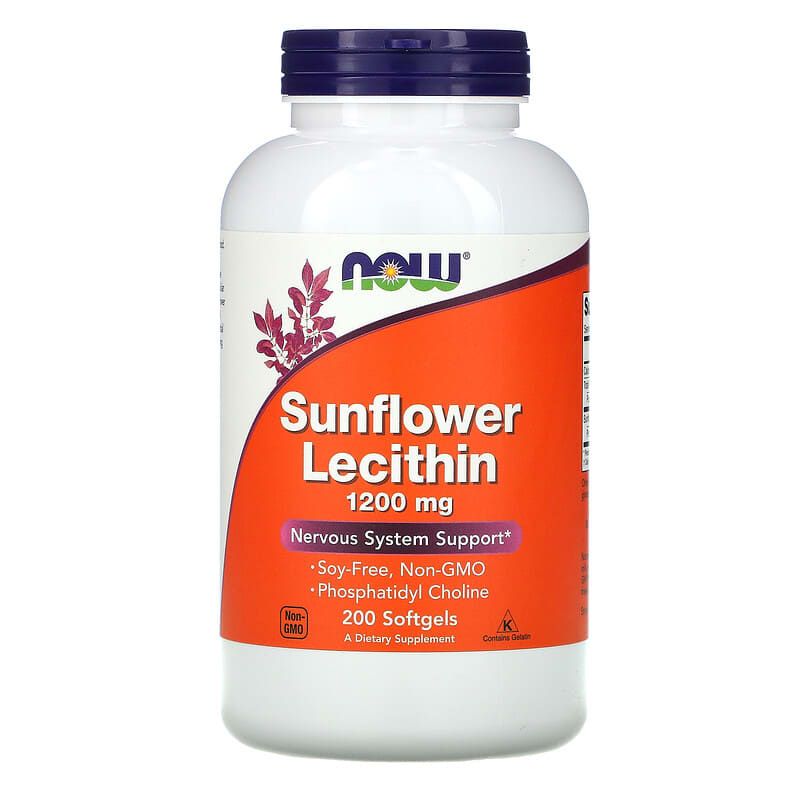Viên uống chống tắc tia sữa Now Sunflower Lecithin 1200 mg (200V)