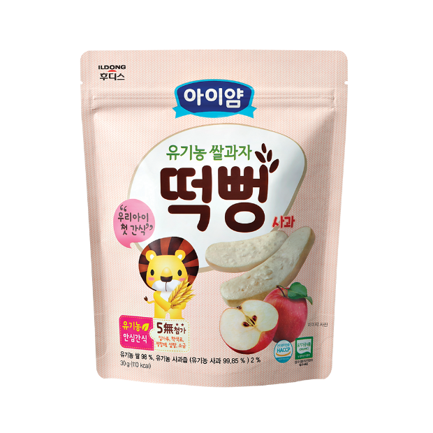 Bánh Gạo Thanh Dẹt Hữu Cơ Hàn Quốc ILDONG AYIYUM 30g (6M+)