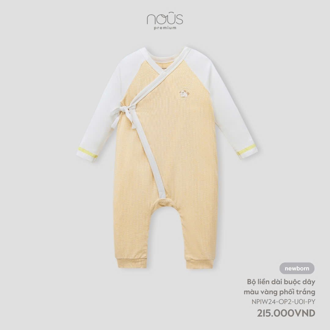 Bodysuit Dài Nous Yakata Vàng Phối Trắng