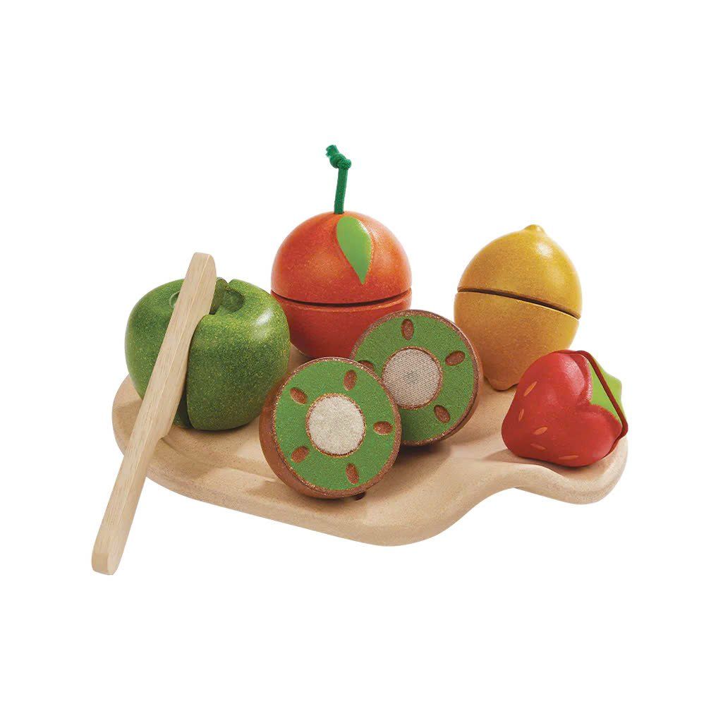 Đồ Chơi Gỗ PlanToys Cắt Trái Cây Assorted Fruit Cho Bé 18M+