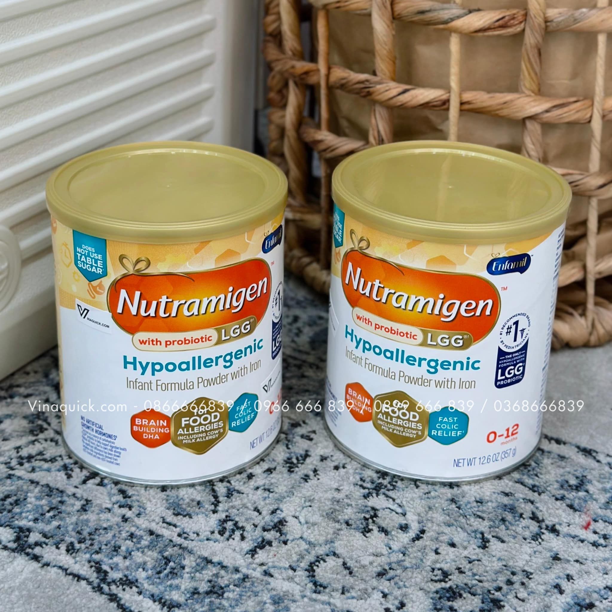 Sữa Bột Nutramigen® Hypoallergenic Infant Formula Từ 0-12 Tháng Dị Ứng Đạm Bò