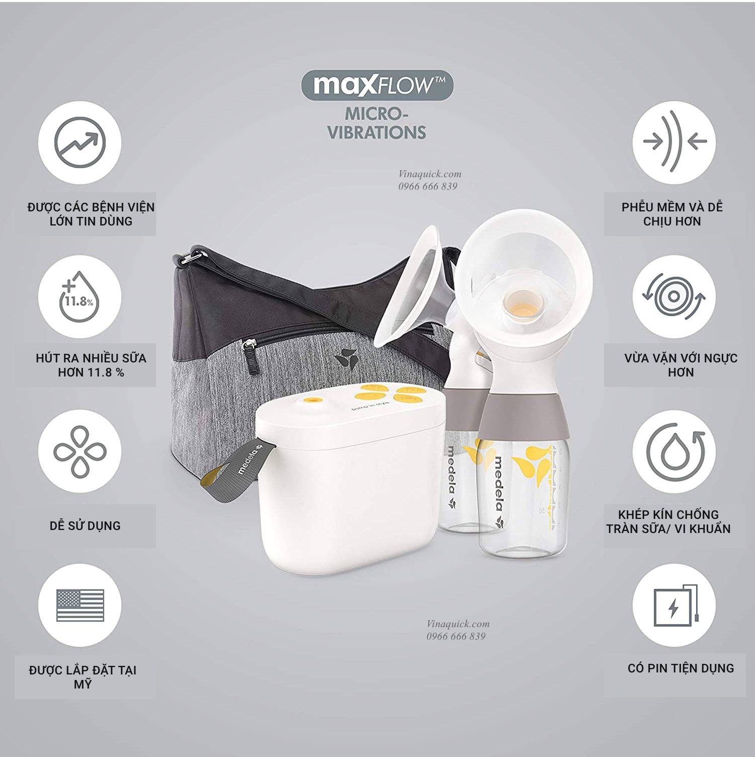  Máy hút sữa New Medela Pump in Style with MaxFlow 