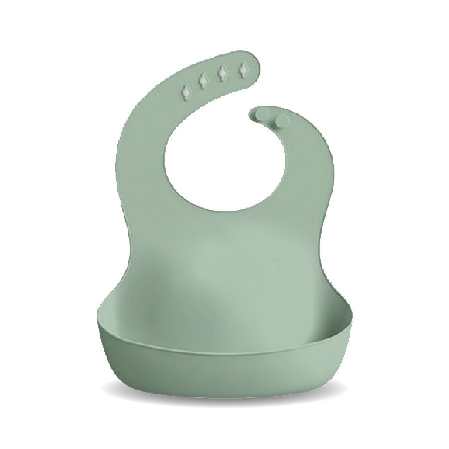Yếm Ăn Dặm Màu Trơn Silicone Modui Cho Bé Từ 6M+