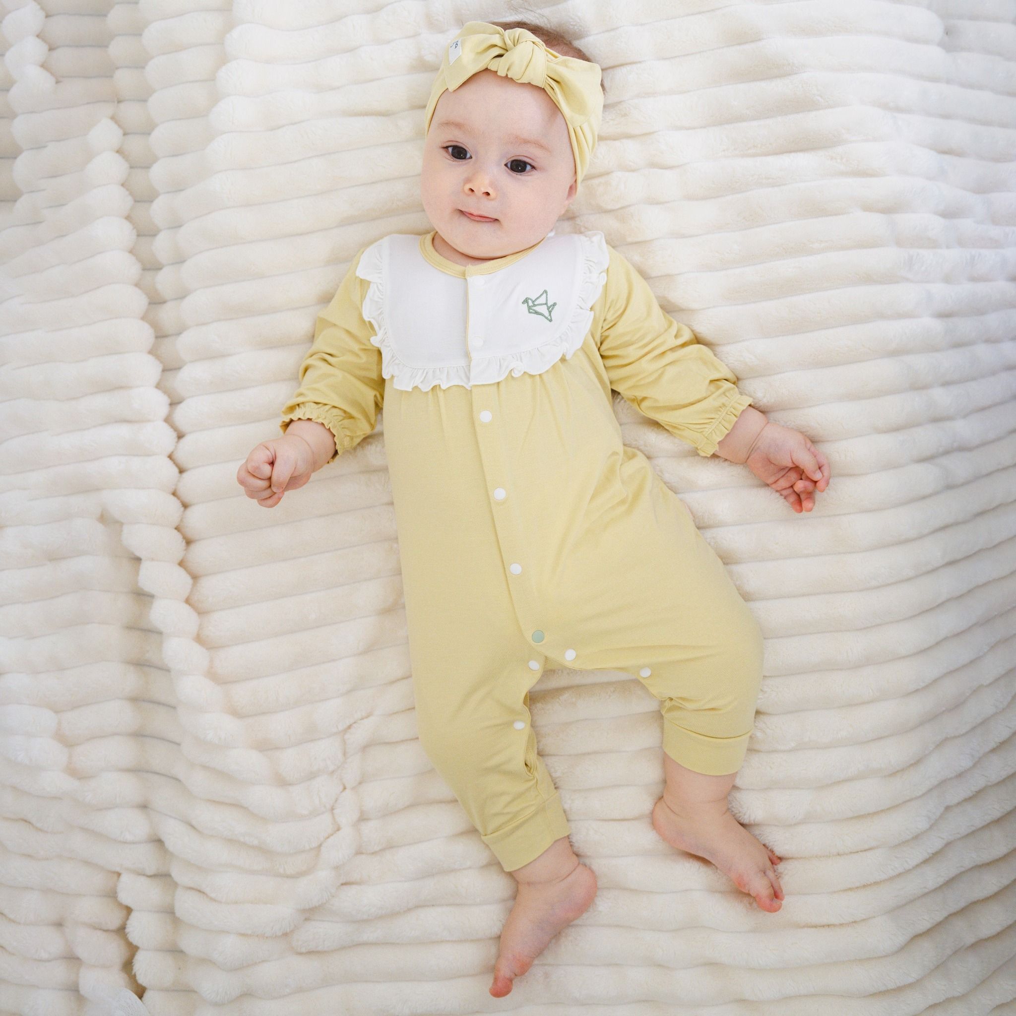 Body Bubaby Dài Tay Cài Giữa Bèo Ngực Bambus Gami