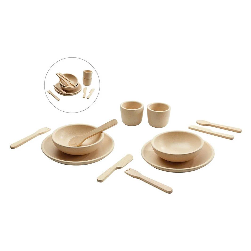 Đồ Chơi Gỗ PlanToys Bộ Bàn Ăn Tableware Cho Bé 2Y+