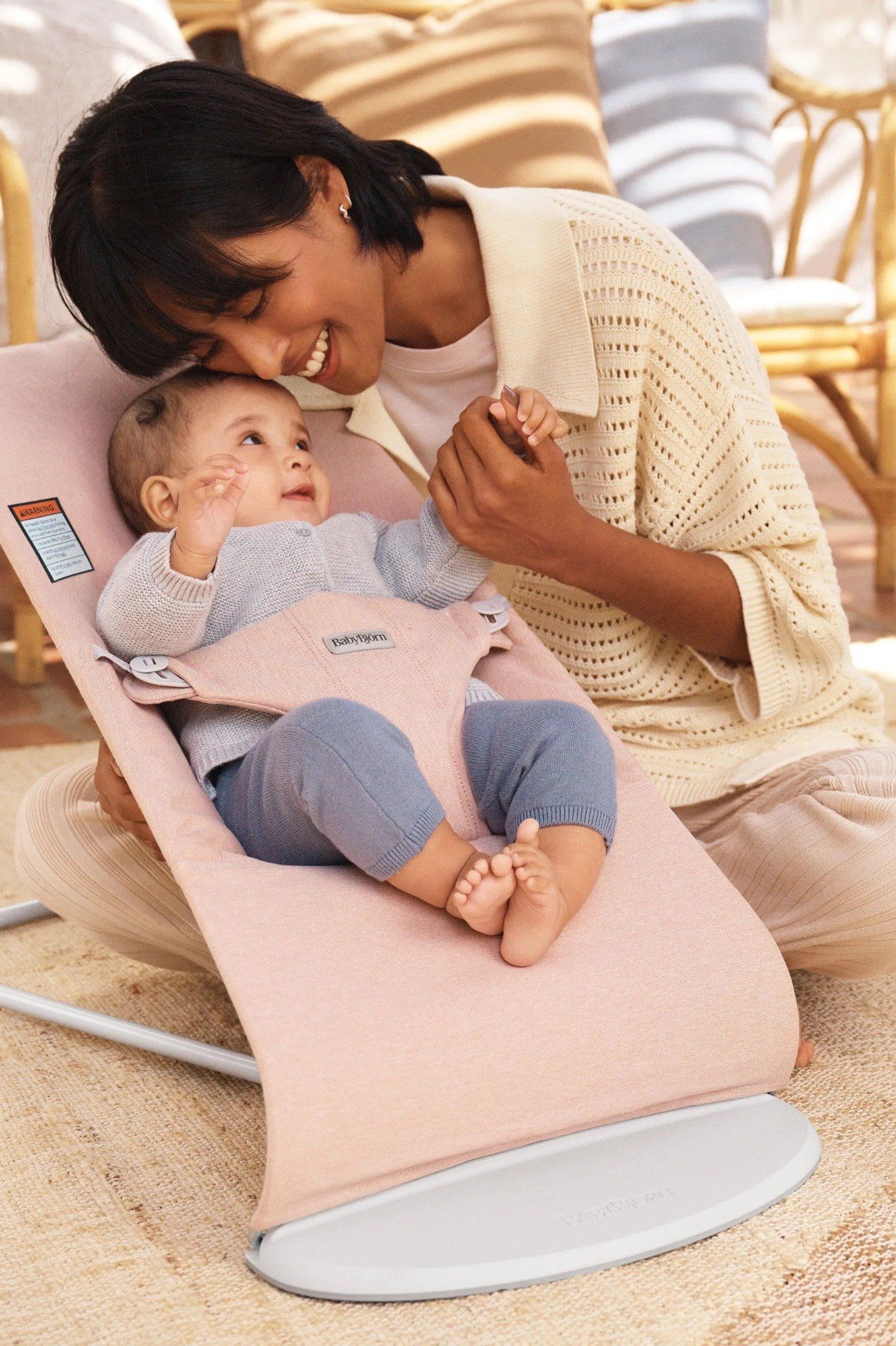 Ghế Rung Baby Bjorn Bouncer Bliss Vải Woven Mélange
