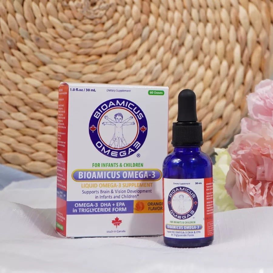 Omega-3 DHA BioAmicus Cho Bé Từ Sơ Sinh Hương Cam 30ml