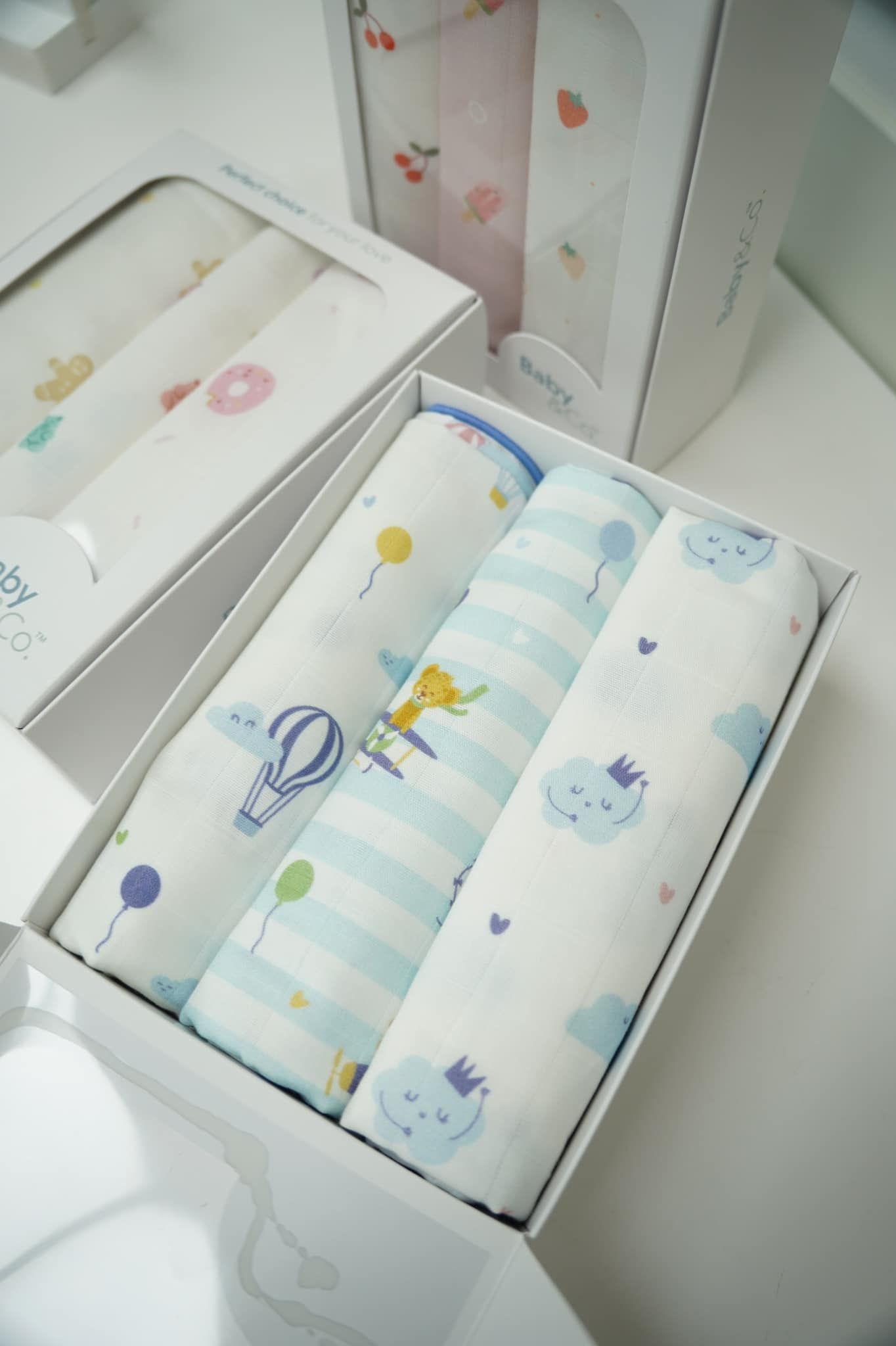 Set 3 Khăn Đa Năng Nursing Cloth cho bé Baby&Co. ( 76x76 cm)