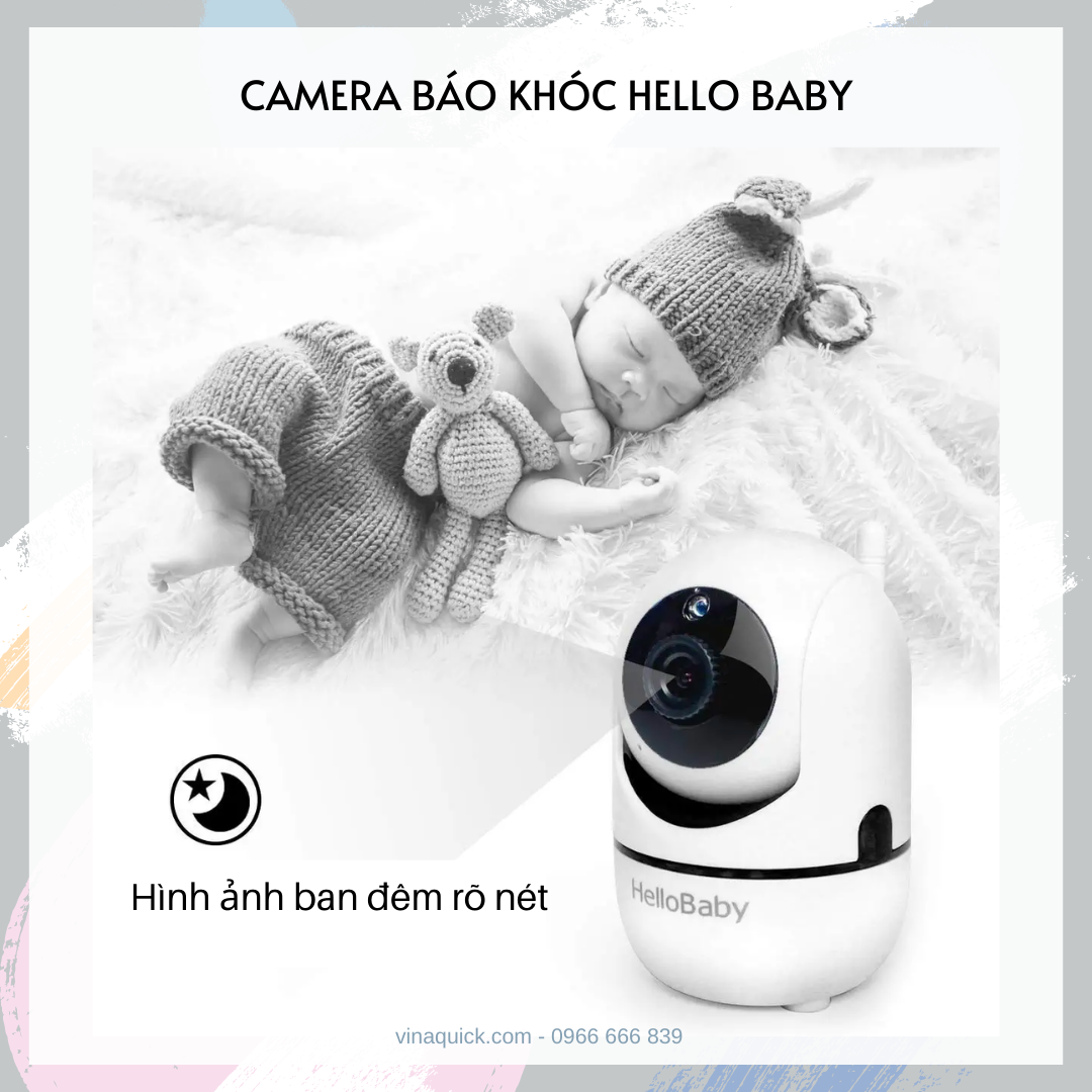 Camera theo dõi - báo khóc HelloBaby HB6550 (5 inch)