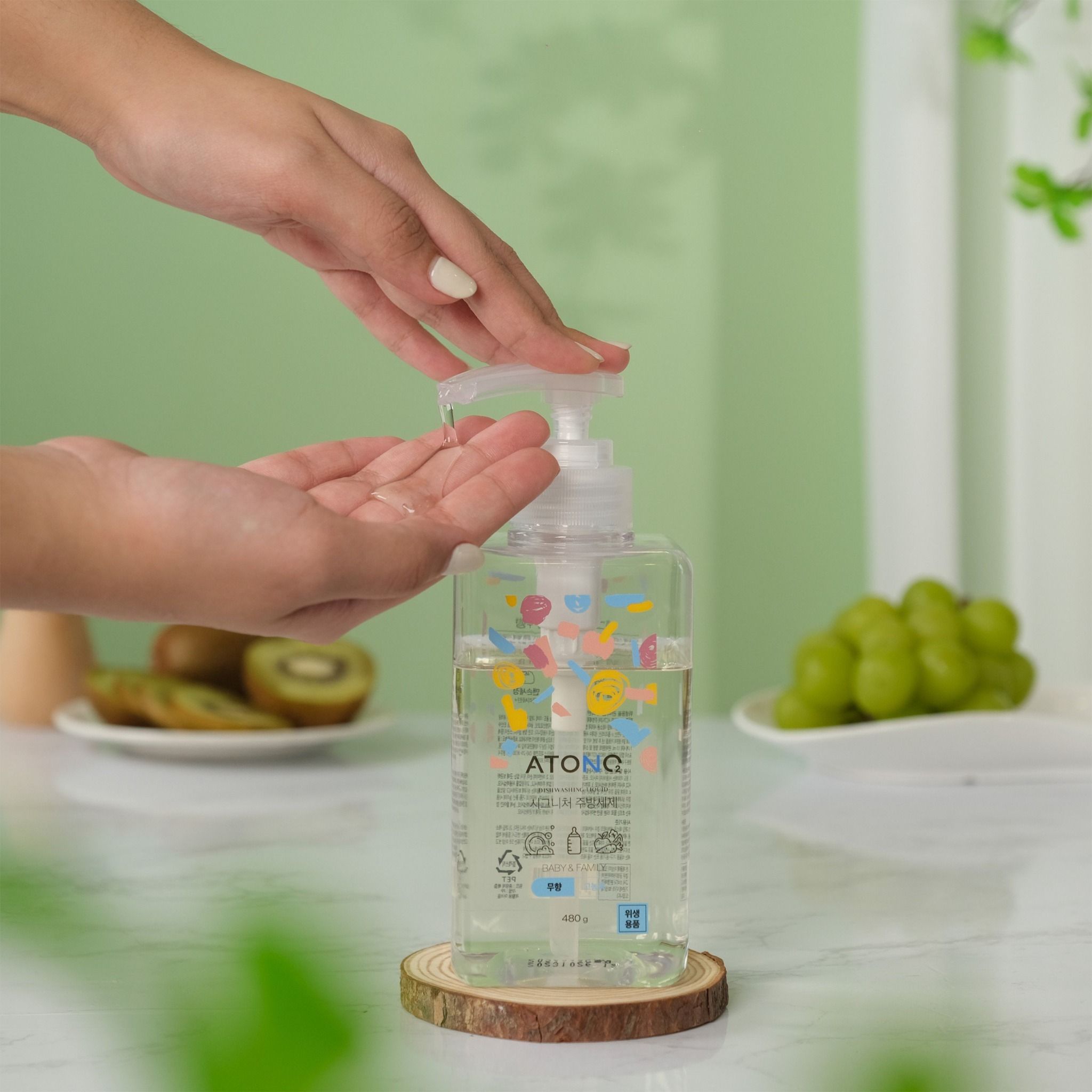 Nước Rửa Bình - Rau Củ Quả Và Chén Bát Thuần Chay Đậm Đặc Atono2