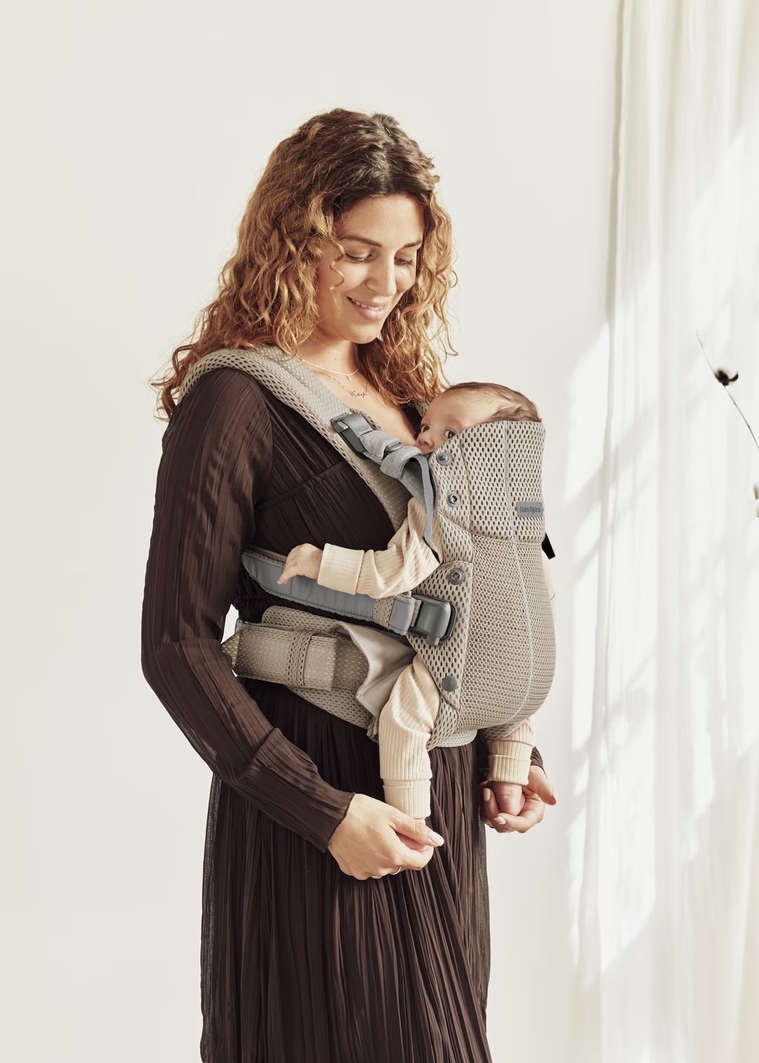 Địu Trẻ Em Baby Bjorn Baby Carrier Harmony - Màu Gray Beige