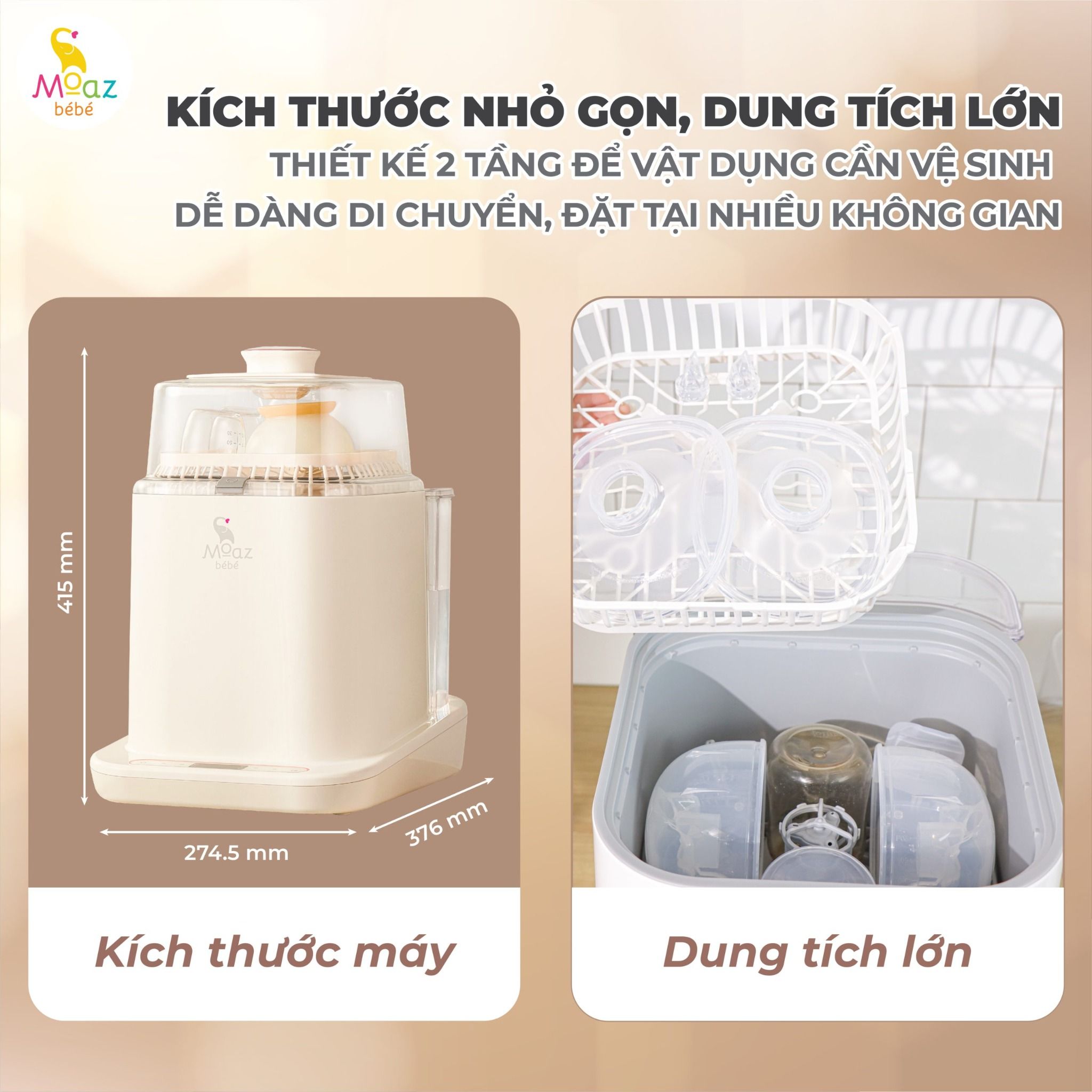 Máy rửa bình sữa Moaz BéBé MB-064