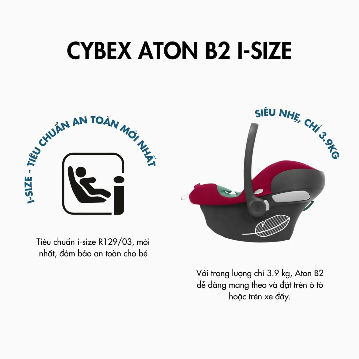 Ghế Ngồi Ô Tô Cybex Aton B2 I-Size - Volcano Black