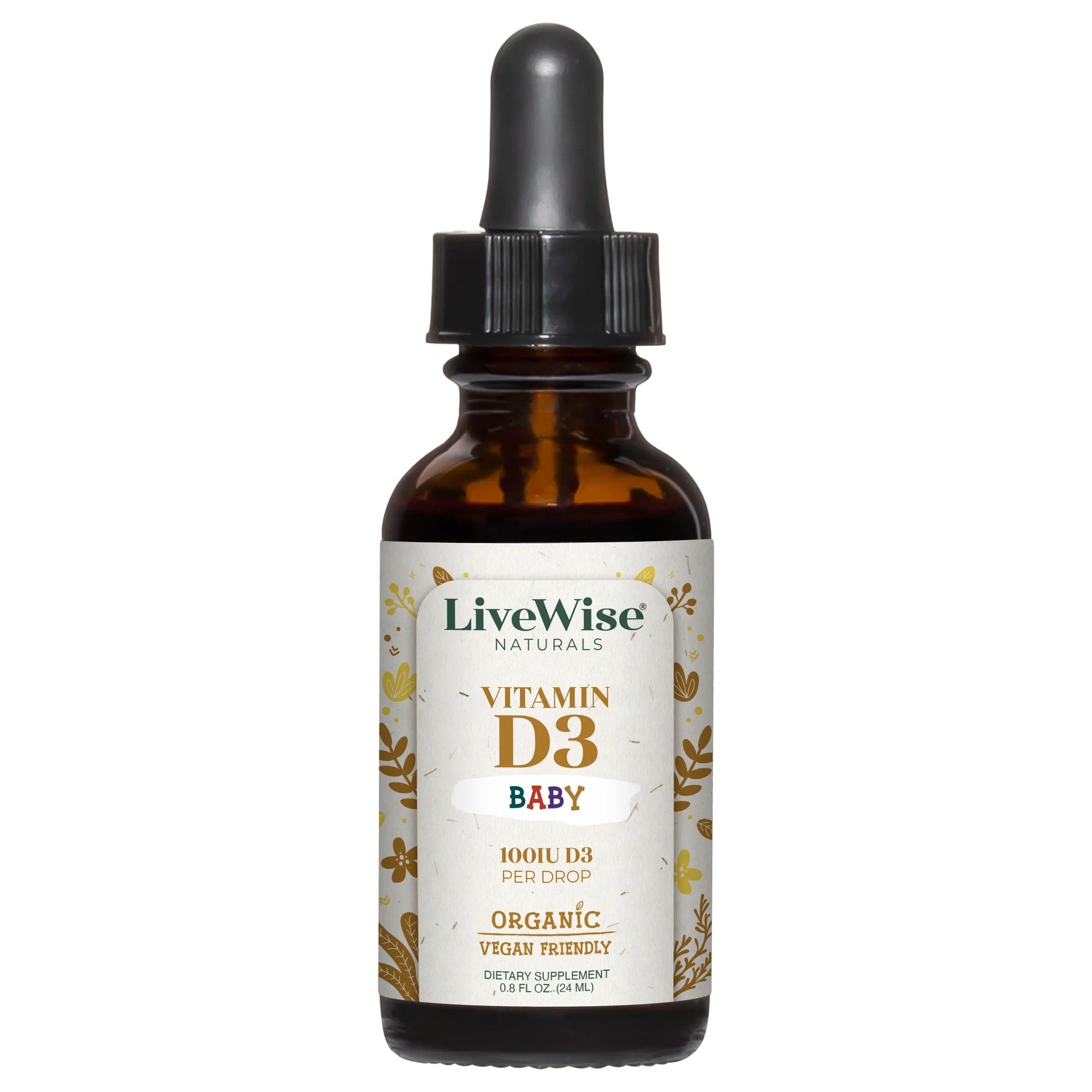 Vitamin D3 400IU Organic LiveWise Cho Bé Từ Sơ Sinh 24ml