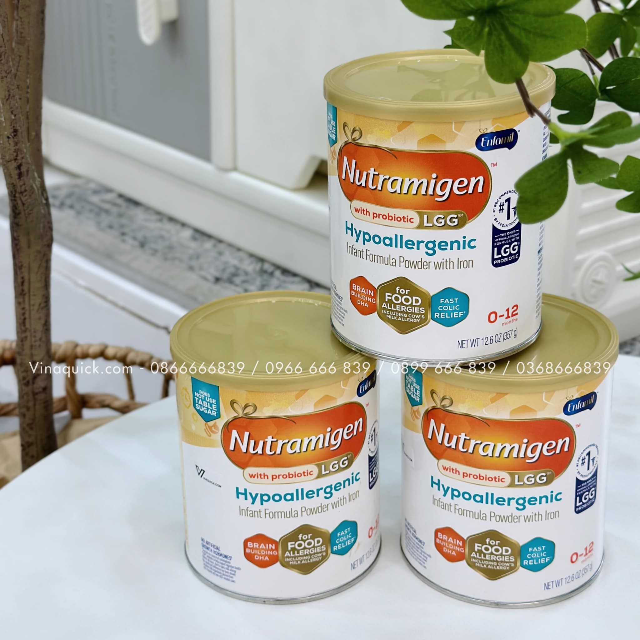 Sữa Bột Nutramigen® Hypoallergenic Infant Formula Từ 0-12 Tháng Dị Ứng Đạm Bò