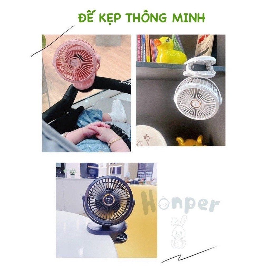 Quạt Tích Điện Kẹp Xe Đẩy Honper HP2301