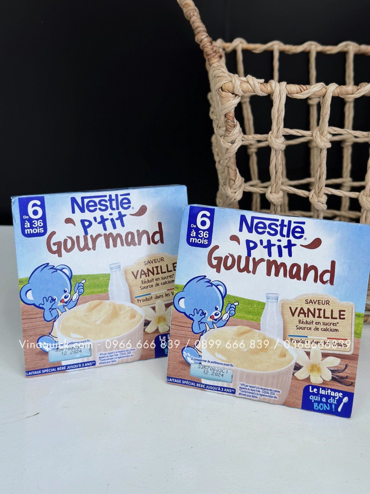 Váng Sữa Nestlé P'tit Gourmand Vị Vani Cho Bé Từ 6M+