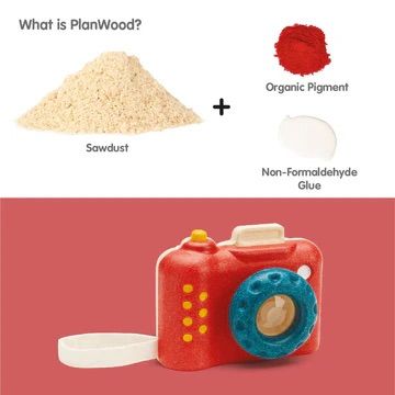 Đồ Chơi Gỗ PlanToys Máy Ảnh My First Camera Cho Bé 18M+