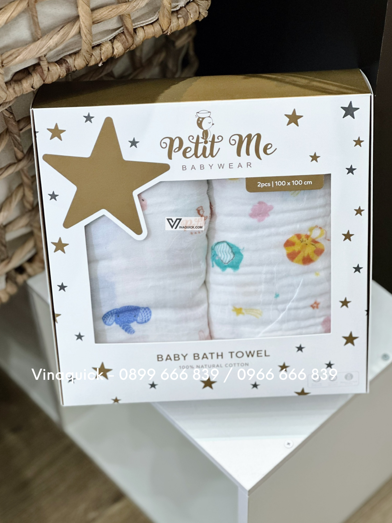 Hộp 2 khăn tắm Petit Me