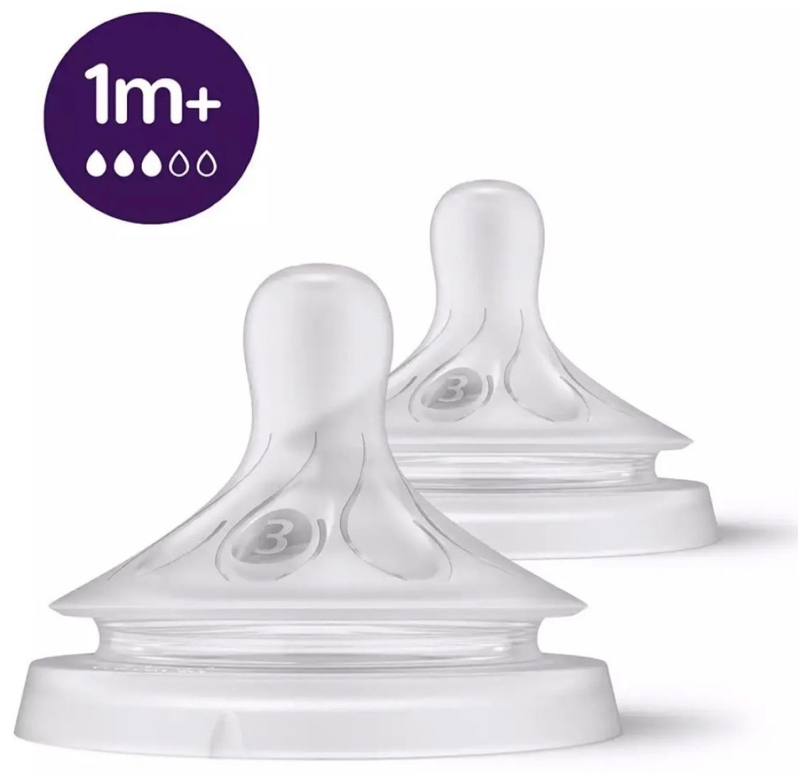 Set 2 núm ti Philips Avent Natural Response số 3 cho bé từ 1m+ (New Version)