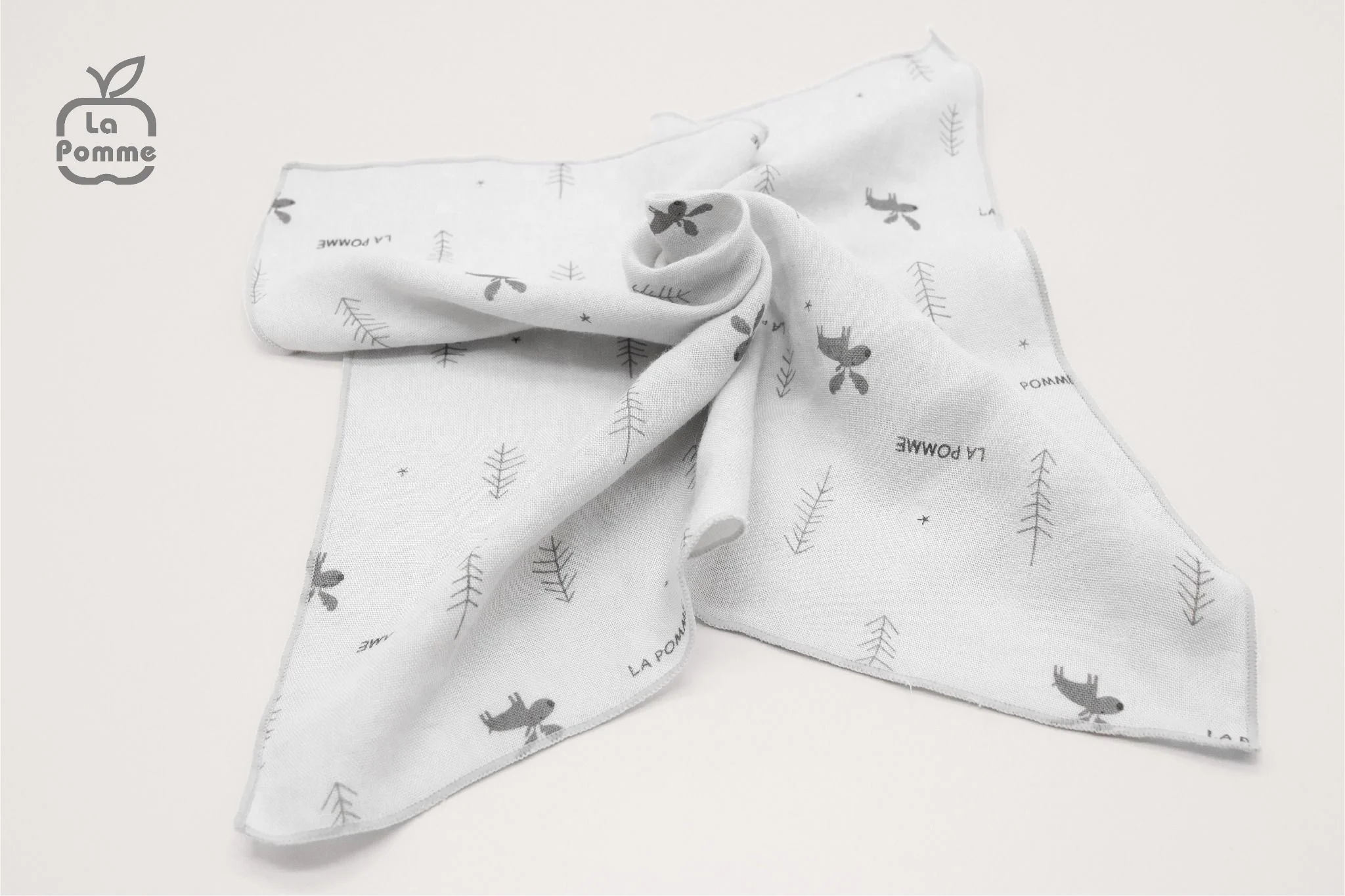 Set 5 khăn sữa sợi tre lụa La Pomme Hươu (30x30cm)