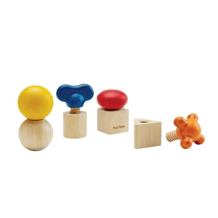 Đồ Chơi Gỗ PlanToys Cơ Khí Vặn Ốc Vít Nuts & Bolts Cho Bé 2Y+
