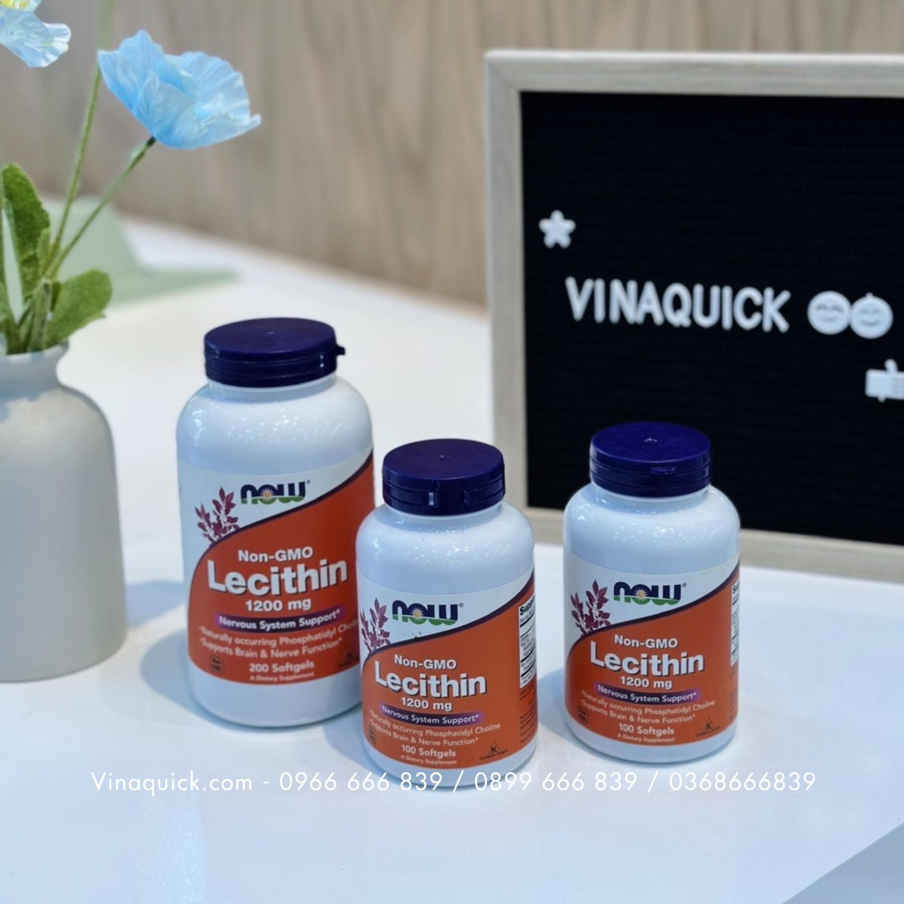 Viên uống chống tắc tia sữa Now Sunflower Lecithin 1200 mg (200V)