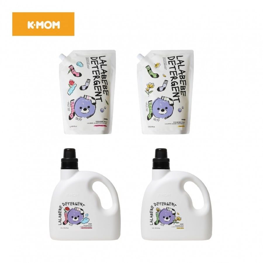 NƯỚC GIẶT THUẦN CHAY LALABEBE K-MOM HÀN QUỐC HƯƠNG BAN MAI TÚI 1.3L