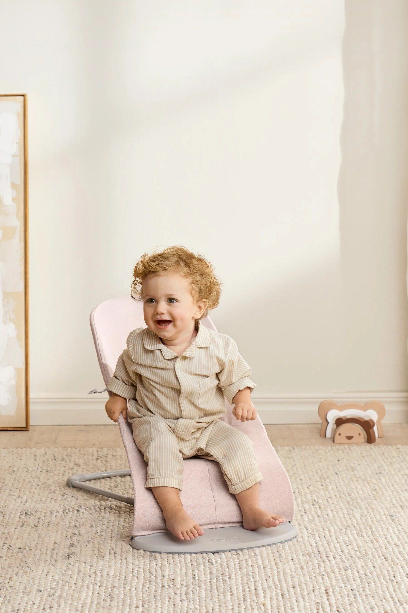 Ghế Rung Baby Bjorn Bouncer Bliss Vải Woven Mélange
