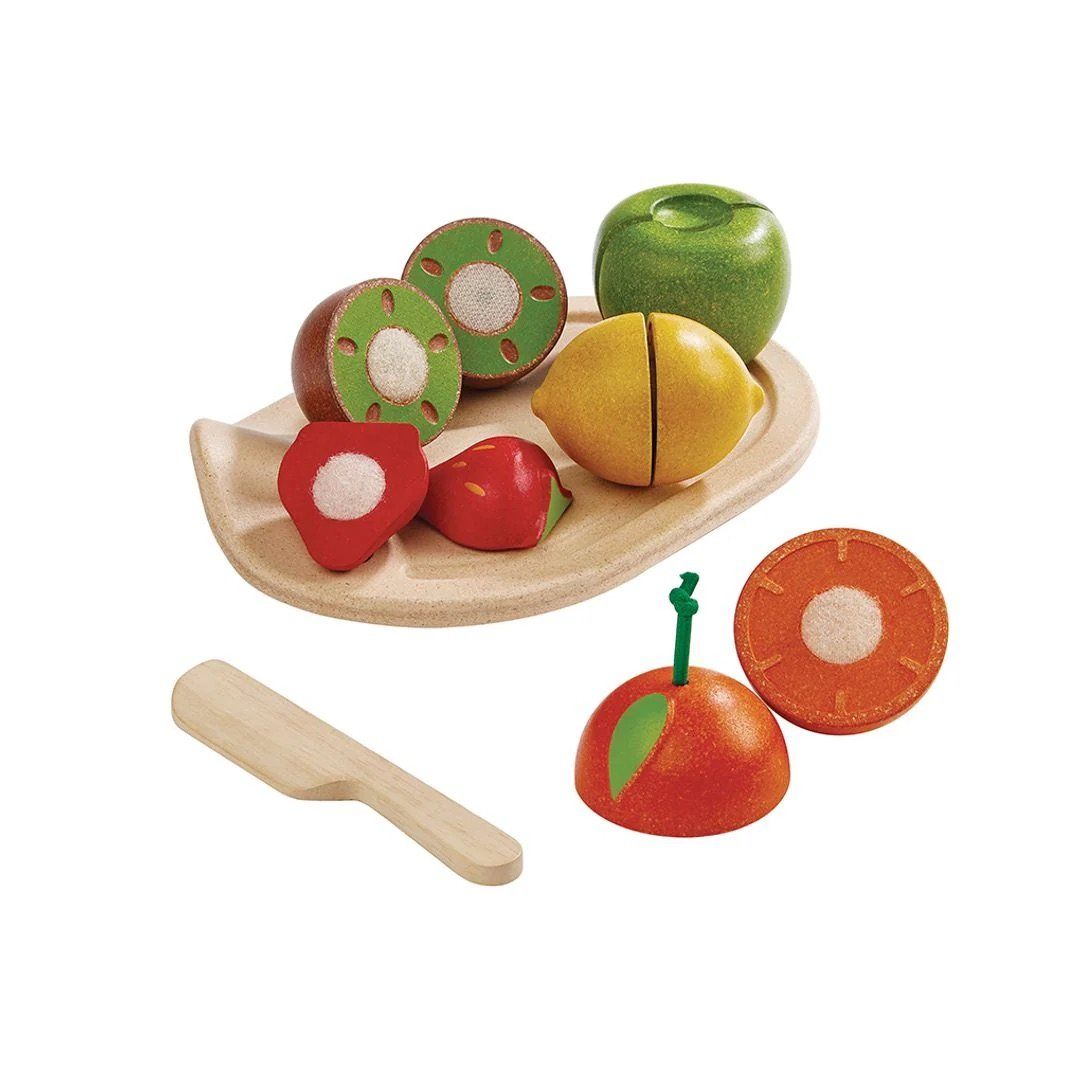 Đồ Chơi Gỗ PlanToys Cắt Trái Cây Assorted Fruit Cho Bé 18M+