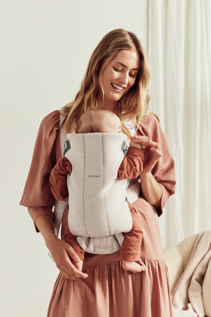 Địu Trẻ Em Baby Bjorn Baby Carrier Mini Vải 3D Jersey