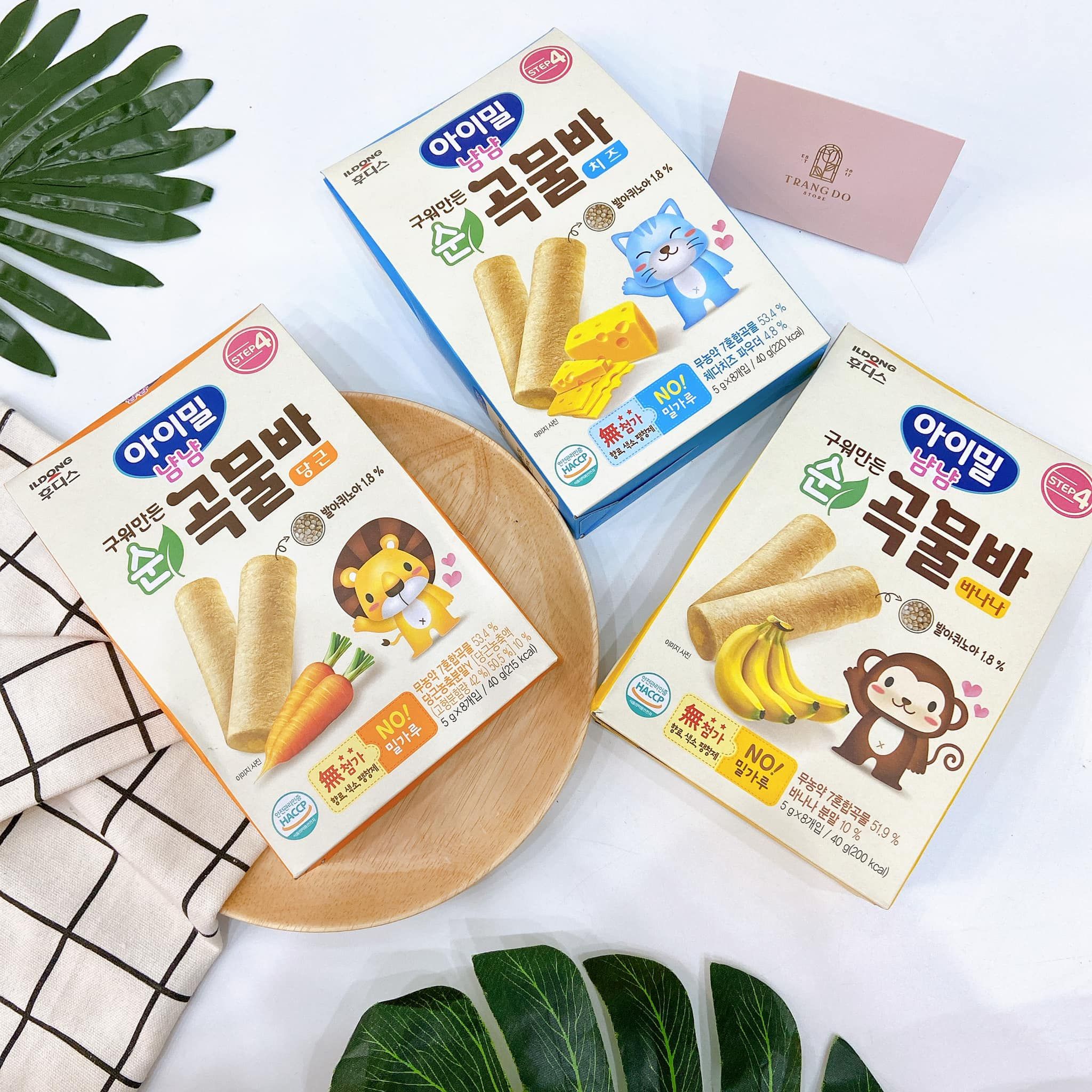 Bánh Ống Quế Cuộn Ngũ Cốc ILDONG Hàn Quốc 12M+