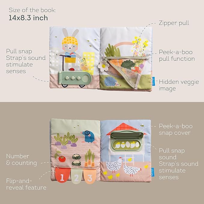 Sách Vải Kiêm Bảng Hoạt Động Phát Triển Kỹ Năng Taf Toys Quiet Busy Book