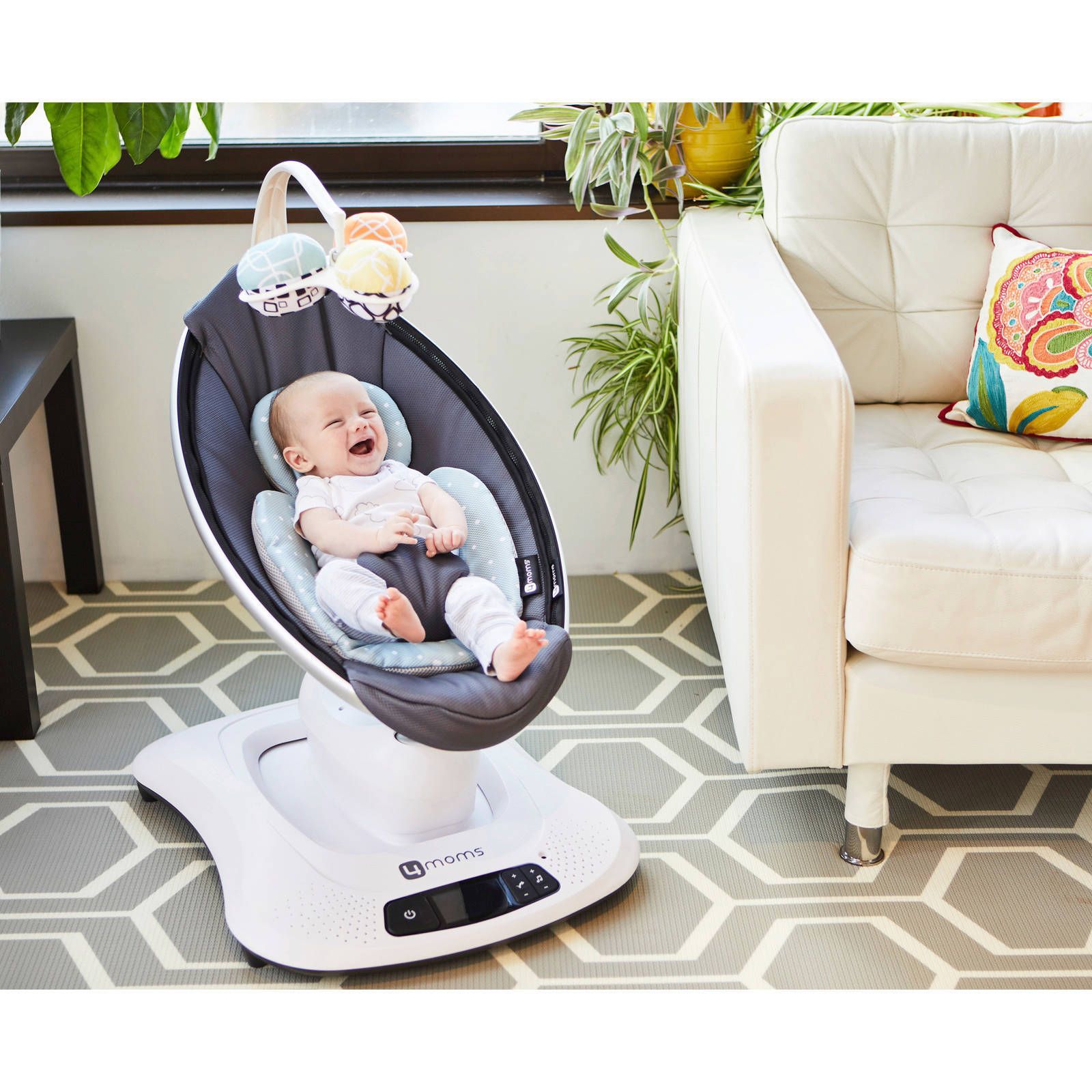 Nôi Rung 4moms Mamaroo Cool Air Mesh - Dark Grey
