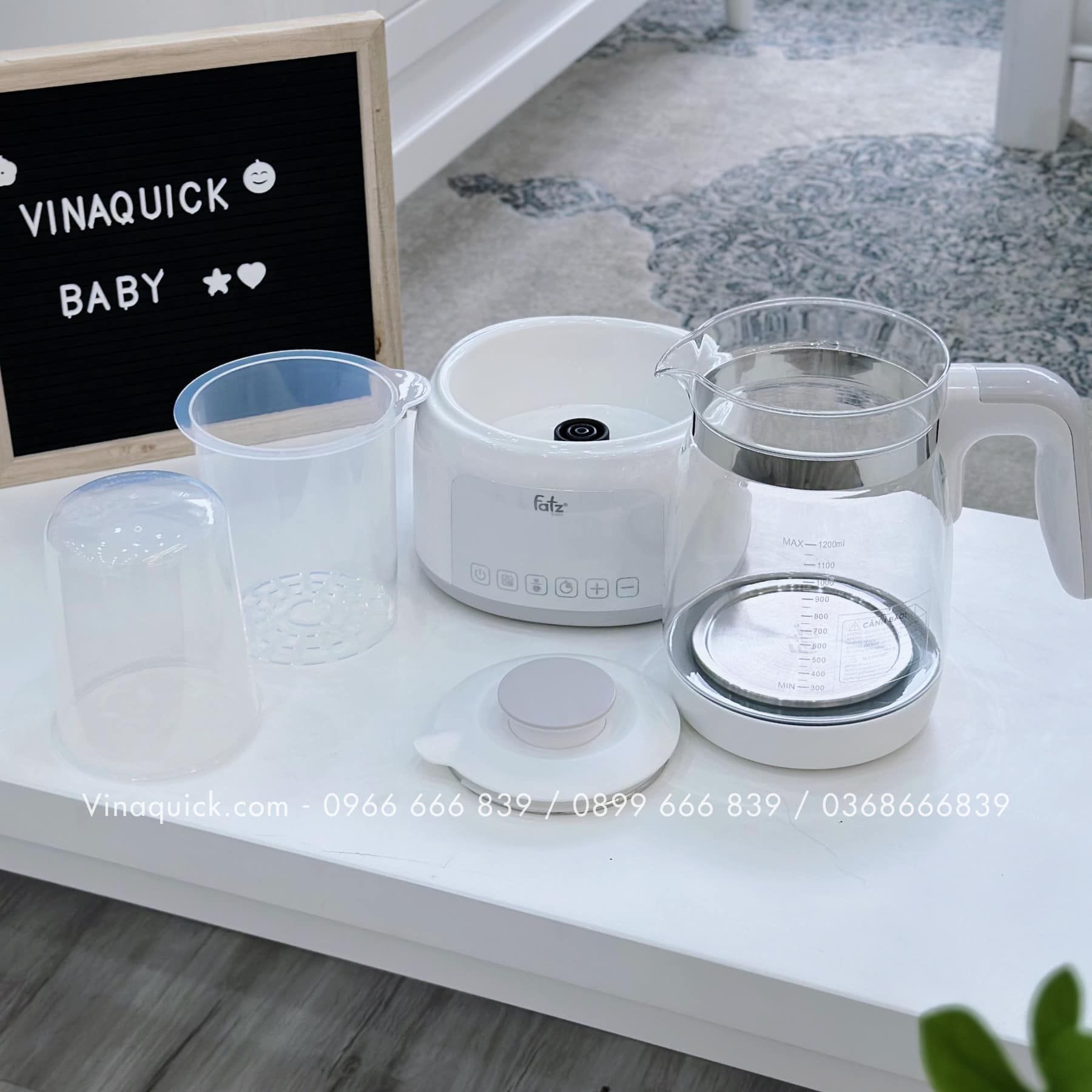 Máy đun và hâm nước pha sữa điện tử Fatzbaby QUICK 12