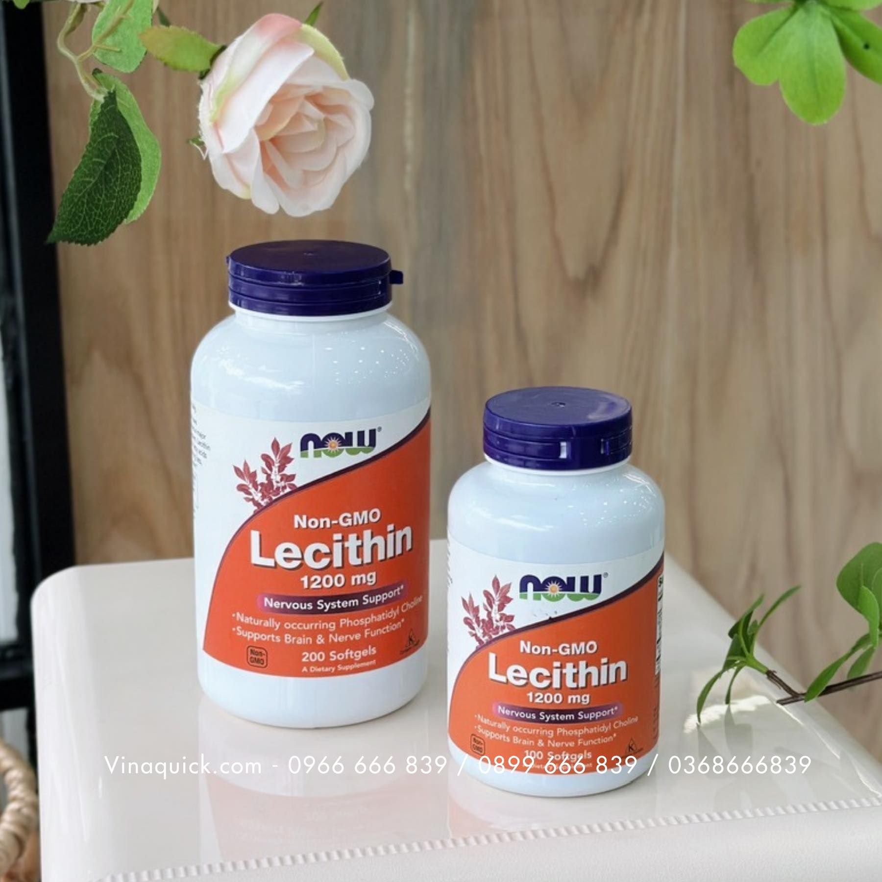 Viên uống chống tắc tia sữa Now Sunflower Lecithin 1200 mg (200V)