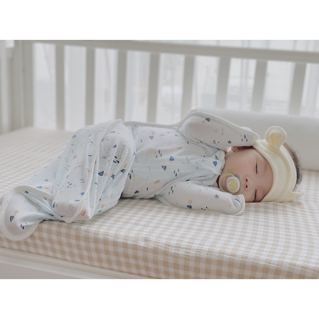 Nhộng Chũn Thông Hơi Cotton Tilobe Siêu Mỏng Mềm Mịn Cho Bé