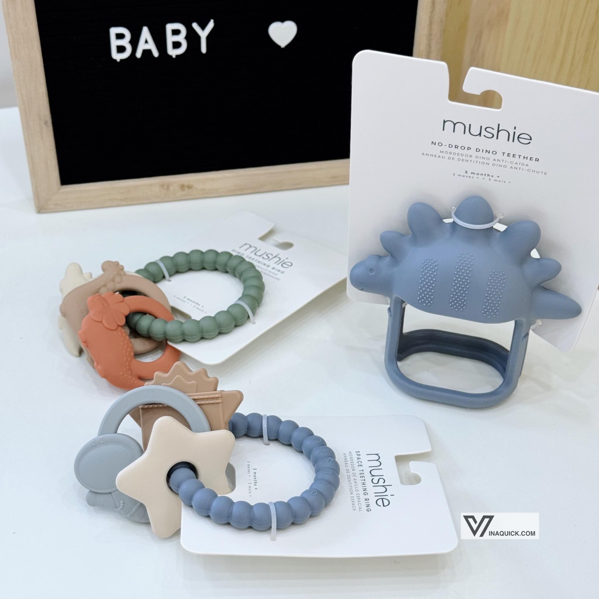 Gặm Nướu Vòng Tay Mushie No-Drop Teether Cho Bé Từ 3M+