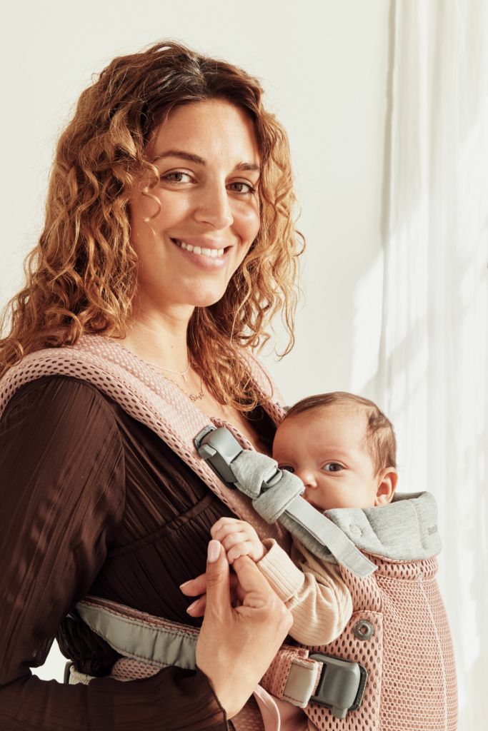 Địu Trẻ Em Baby Bjorn Baby Carrier Harmony - Màu Dusty Pink