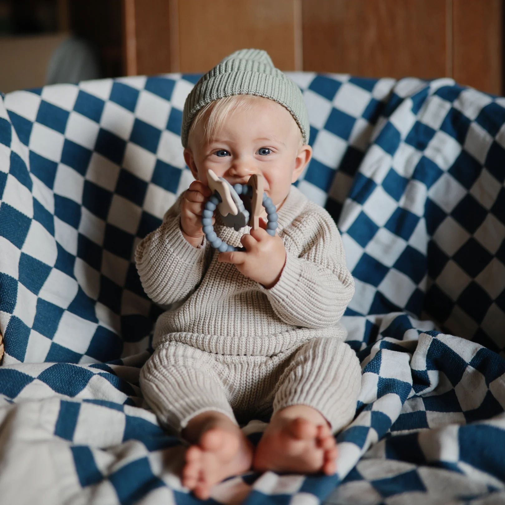Bộ Vòng Đồ Chơi Gặm Nướu Mushie Teething Ring Cho Bé Từ 3M+