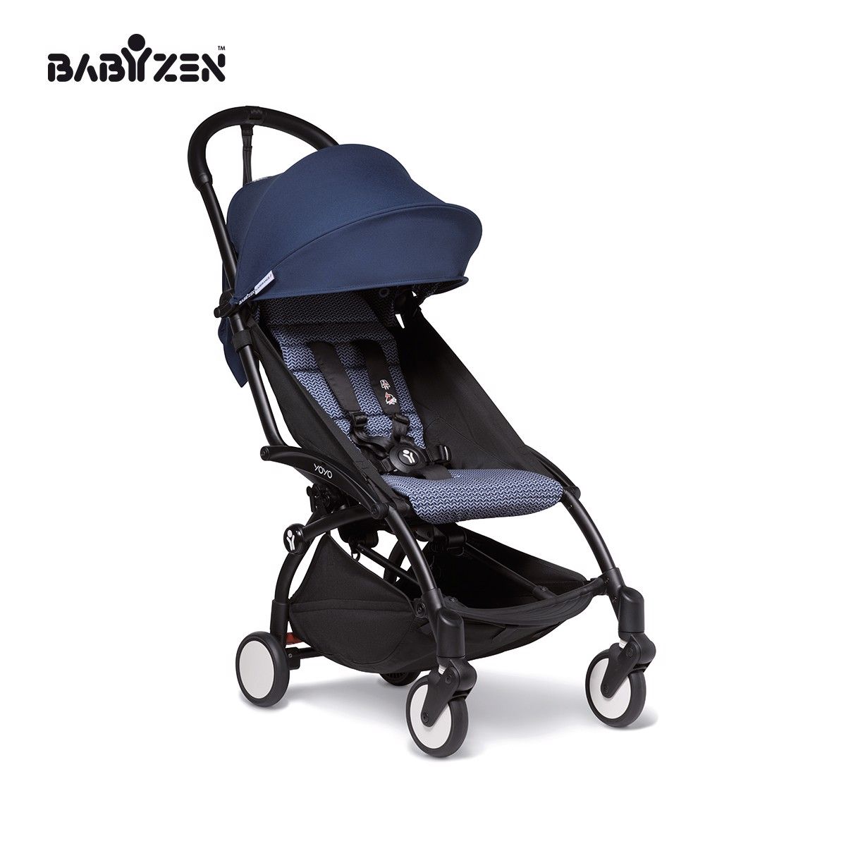  XE ĐẨY GẤP GỌN BABYZEN YOYO2 ULTRA COMPACT 6+ STROLLER - BLACK/AIR FRANCE BLUE 