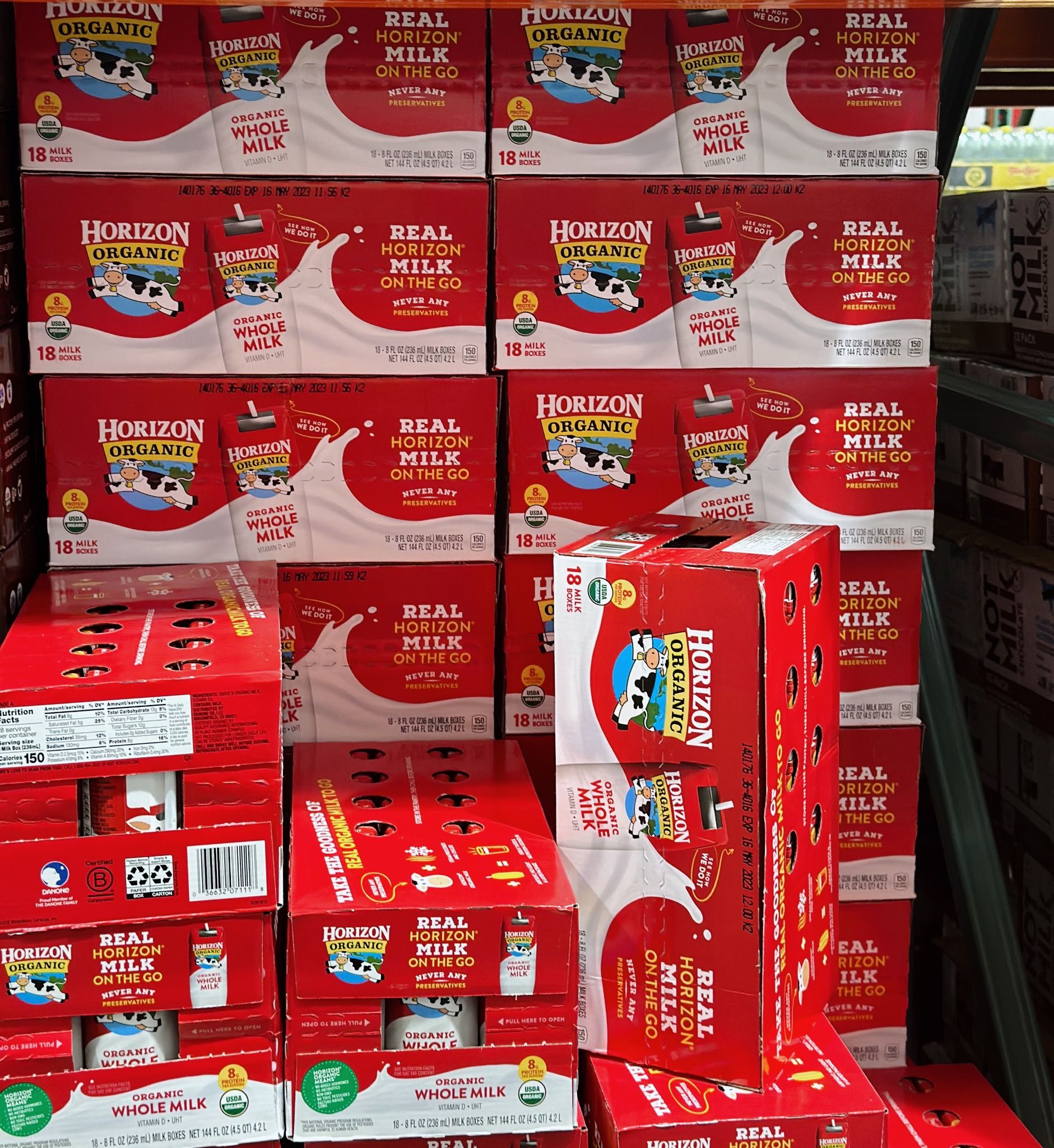 (HỘP) SỮA TƯƠI HORIZON ORGANIC WHOLE MILK 236ML