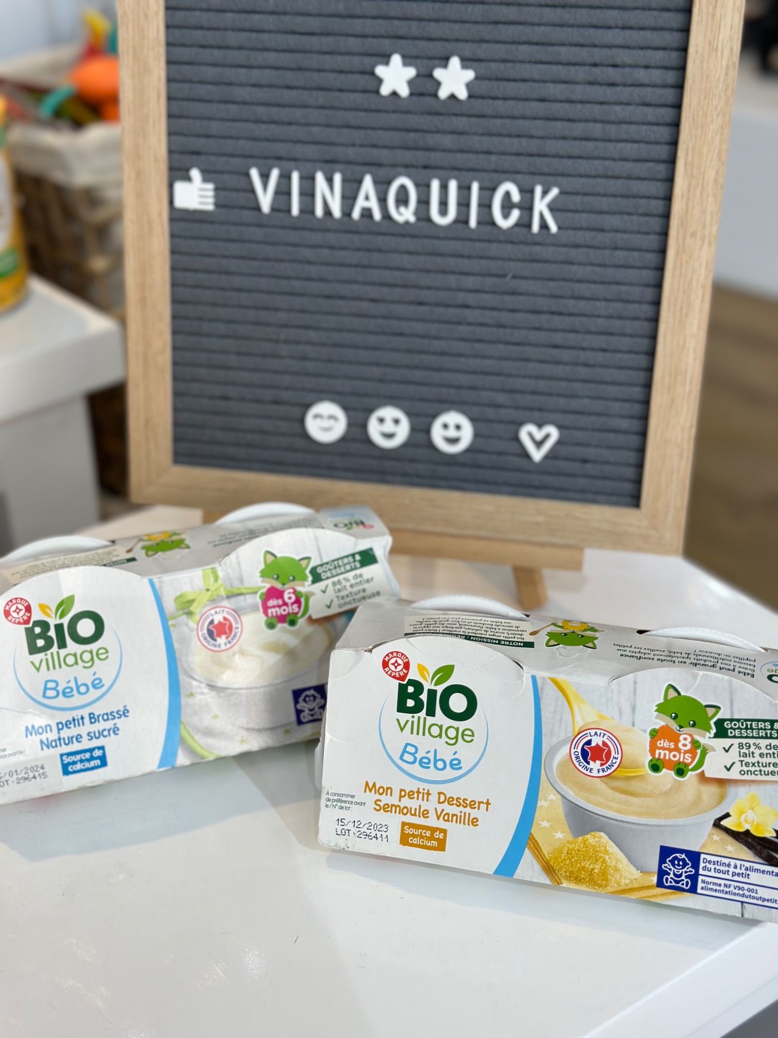Váng sữa hữu cơ Bio Village Bébé của Pháp cho bé vị Vani
