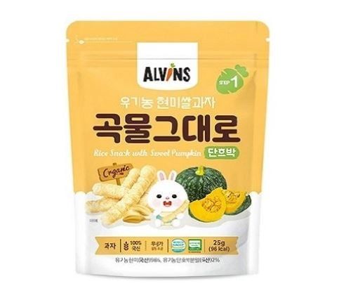 BÁNH GẠO LỨT HỮU CƠ ĂN DẶM DẠNG QUE ALVINS CHO BÉ TỪ 6M+ ( 25g )