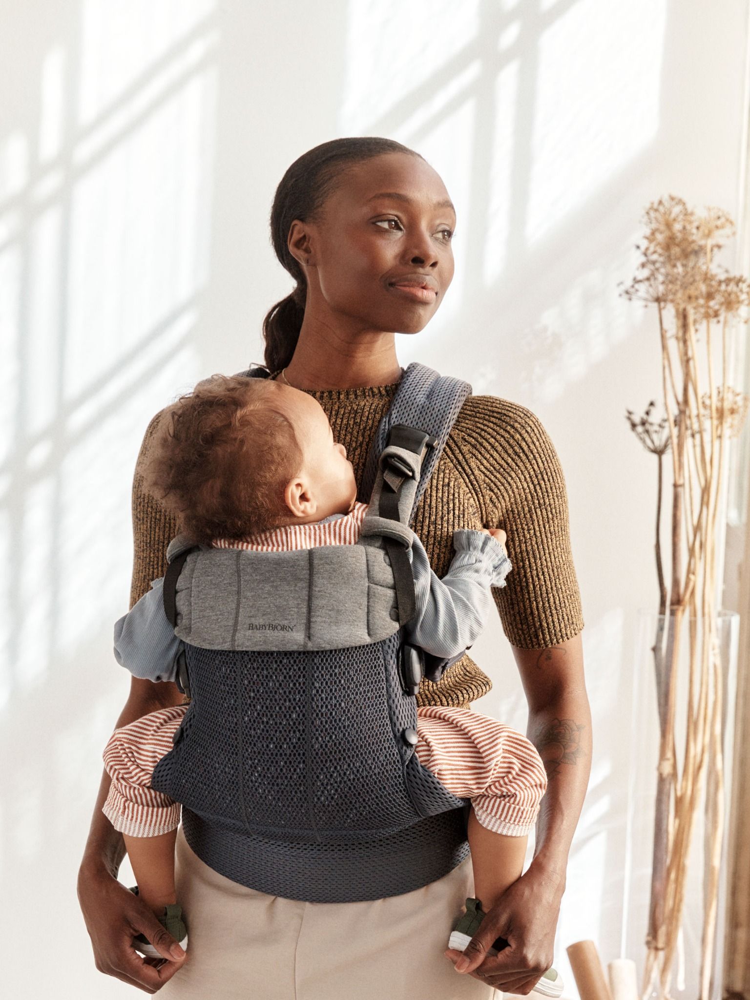Địu Trẻ Em Baby Bjorn Baby Carrier Harmony - Màu Anthracite