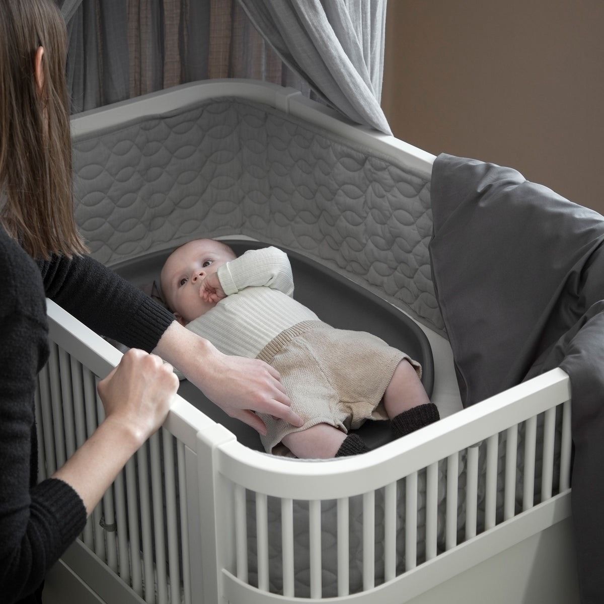 CŨI GỖ TRẺ EM HOANG VY BEDDING - MÀU TRẮNG