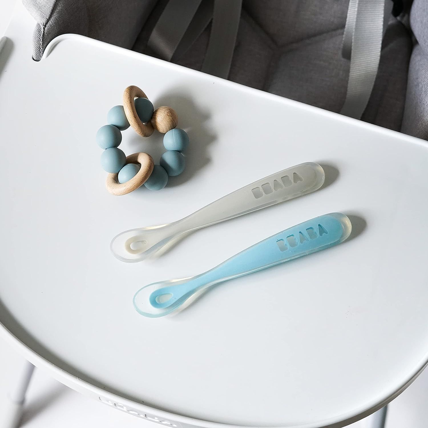 Thìa Ăn Dặm Silicone Beaba Cho Bé Từ 4M+ (1st stage)