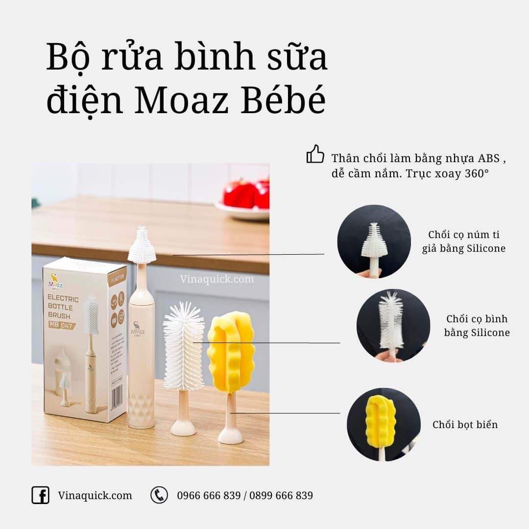  Bộ cọ rửa bình sữa điện Moaz Bébé MB-047 